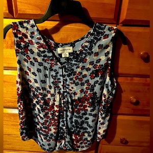 Liz Claiborne Red/Whit/Blue Sleeveless top
